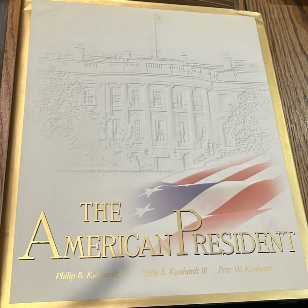 The American President Book with Gold Accents